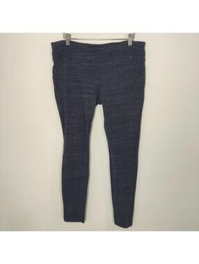 GapFit Gfast XL Leggings Navy Blue Heather Stretch Cotton Yoga Workout Pants